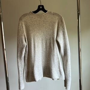 Banana Republic, gray and cream marl wool/nylon/ alpaca sweater